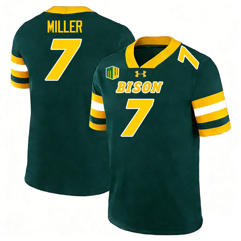North Dakota State Bison #7 Cam Miller College Football Jerseys,Uniforms-Green